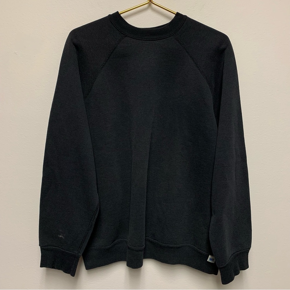 Vintage Discus Athletic Sweatshirt‎ Mens XL Black Faded Blank Crewneck 90s USA